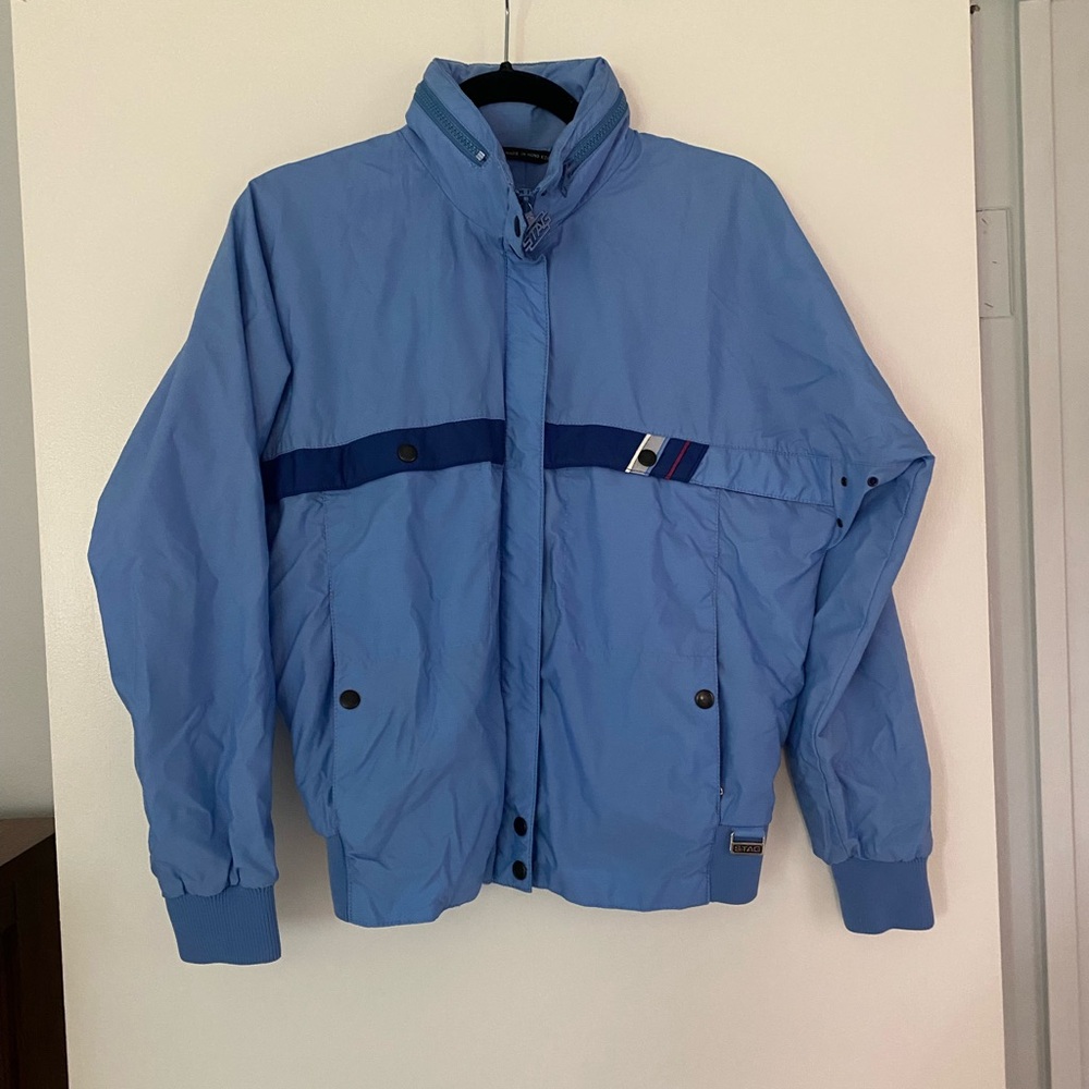 White Stag Blue Windbreaker with Sporty Design